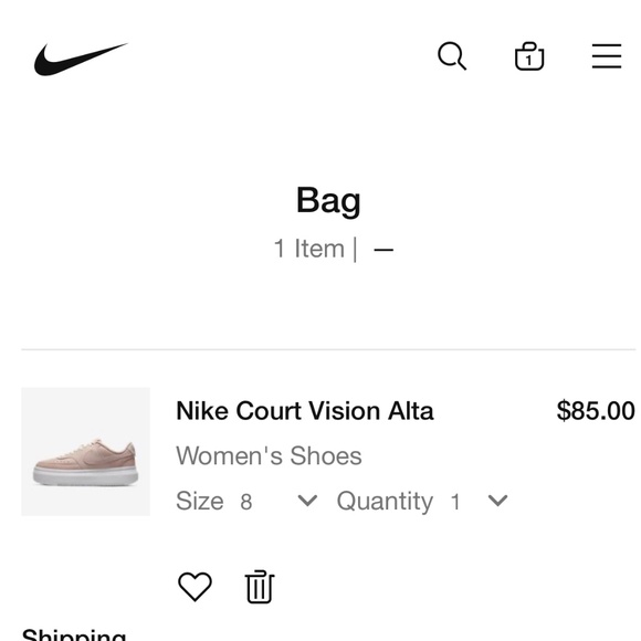 Nike Shoes - Never been worn w Nike court vision Alta sz 8